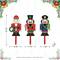 Glitzhome® Wooden Nutcracker Yard Stake Set